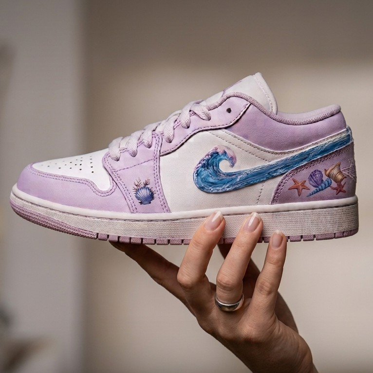Designentwurf für Custom & Braut-Sneaker