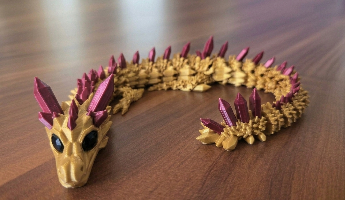 3D-Druck Kristalldrache – Voll beweglich